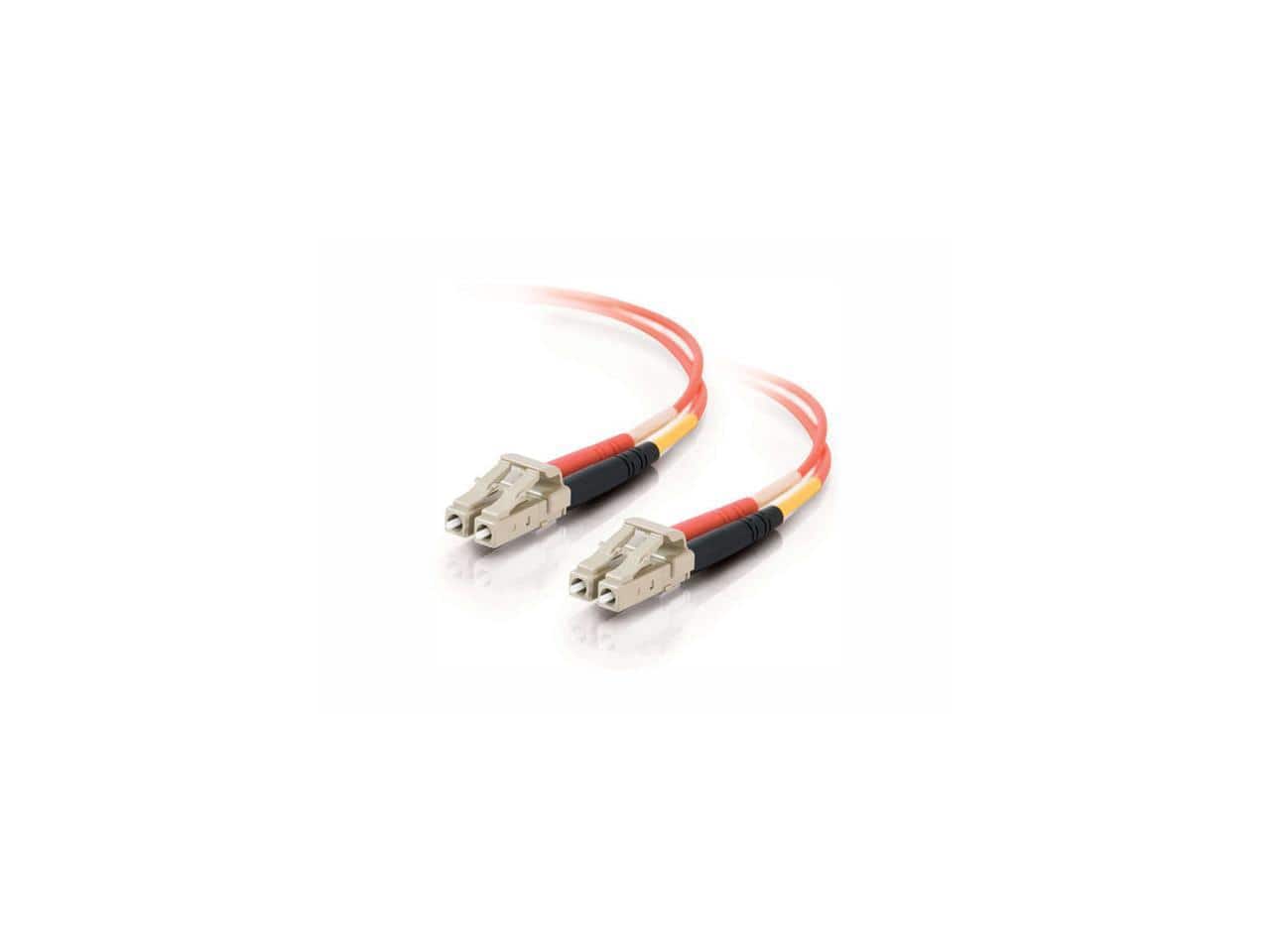 Cables to Go - C2G 33036 OM2 Fiber Optic Cable - LC-LC 50/125 Duplex Multimode PVC Fiber Cable, Orange (32.8 Feet, 10 Meters)