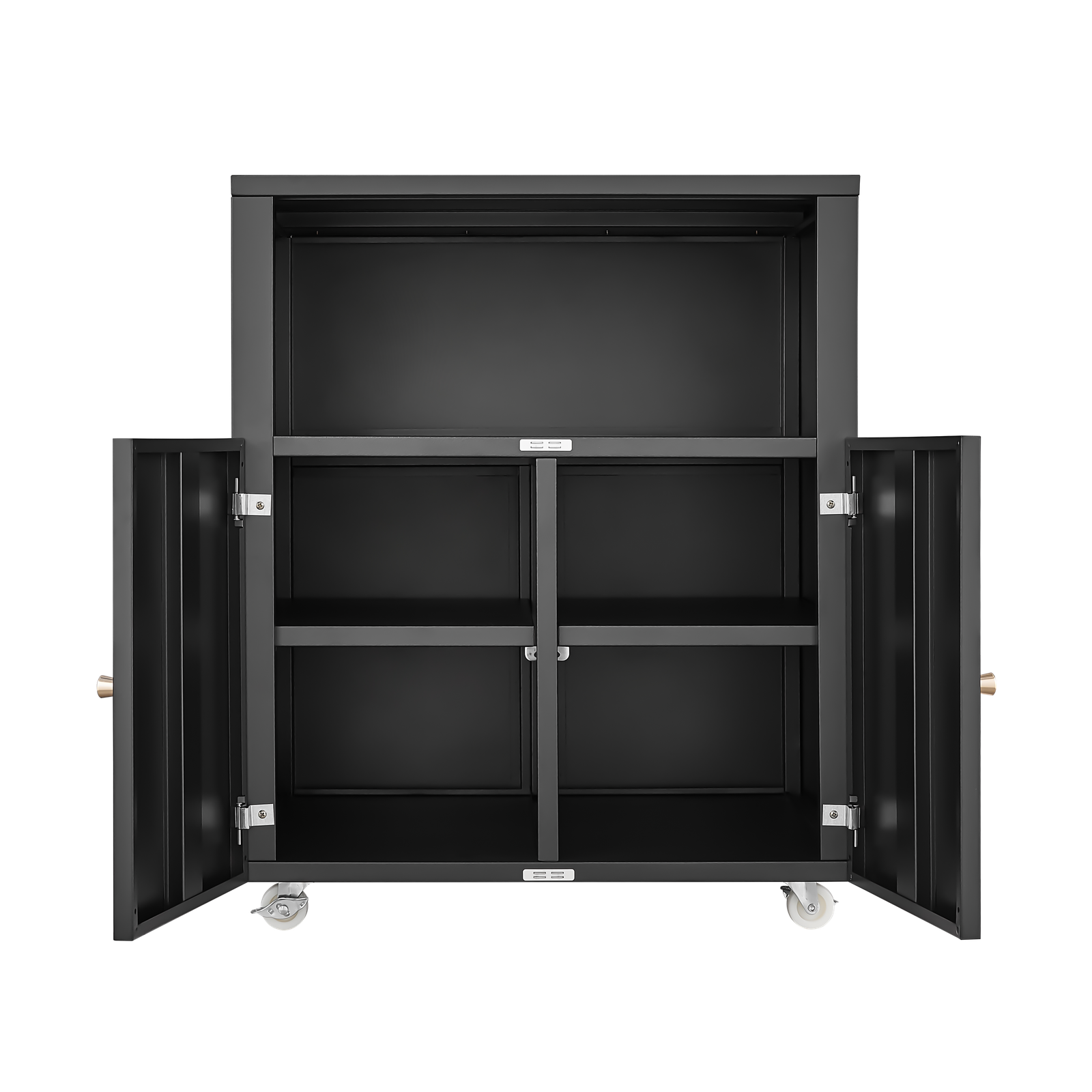 Back. Spaco - Steel Printer Stand with Wheels, Locking Casters Legal Size, for Home Office, Heavy-Duty - White.