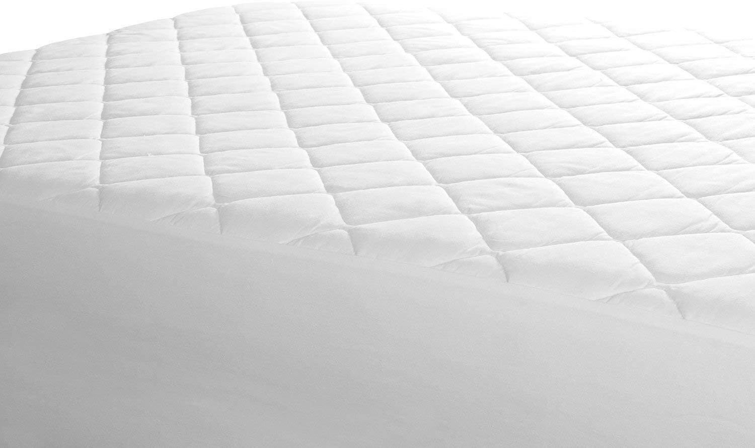 Back. BeautySleep - Beauty Sleep Quilted Hypoallergenic Mattress Pad - Standard.