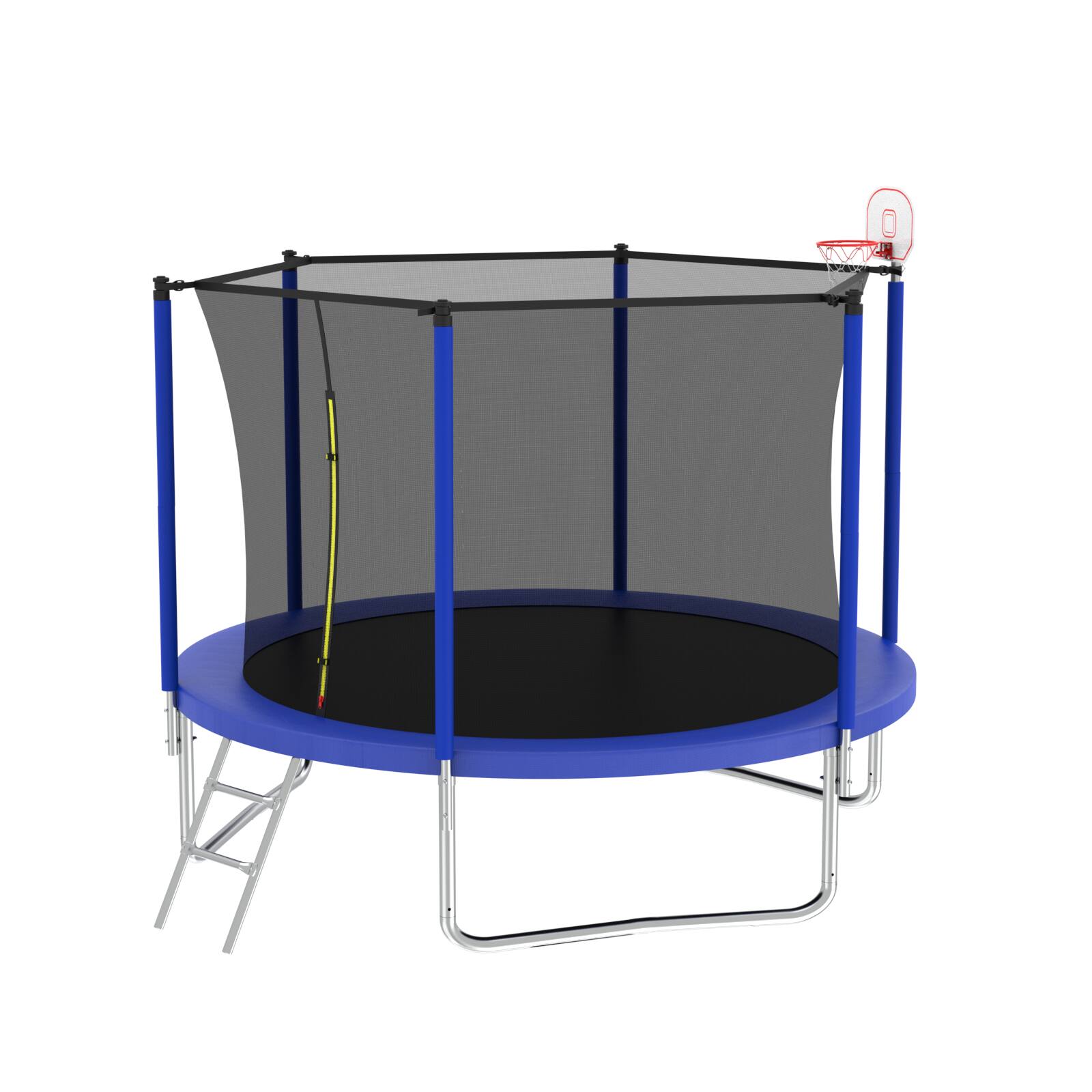 Alt View 2. LOVMOR - Lovmor 10 FT Trampoline with Basketball Hoop and Ladder Recreational Trampoline for Kids.
