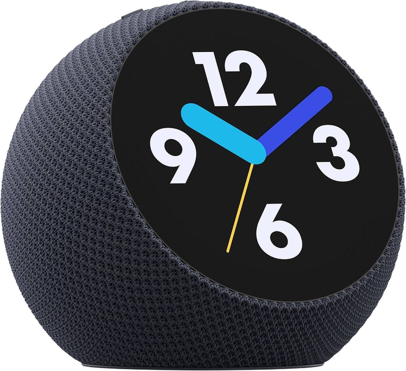 Front. Amazon - Amazon Echo Time (all-new), Customizable smart clock, Smart alarms, Ambient sounds, Smart home hub, Designed for Alexa+ - Graphite.