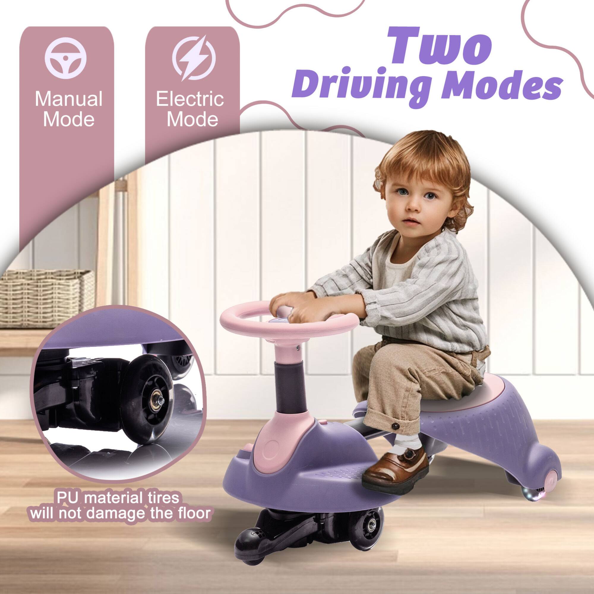 Manual Mode  
Electric Mode  
Two Driving Modes  
PU material tires will not damage the floor