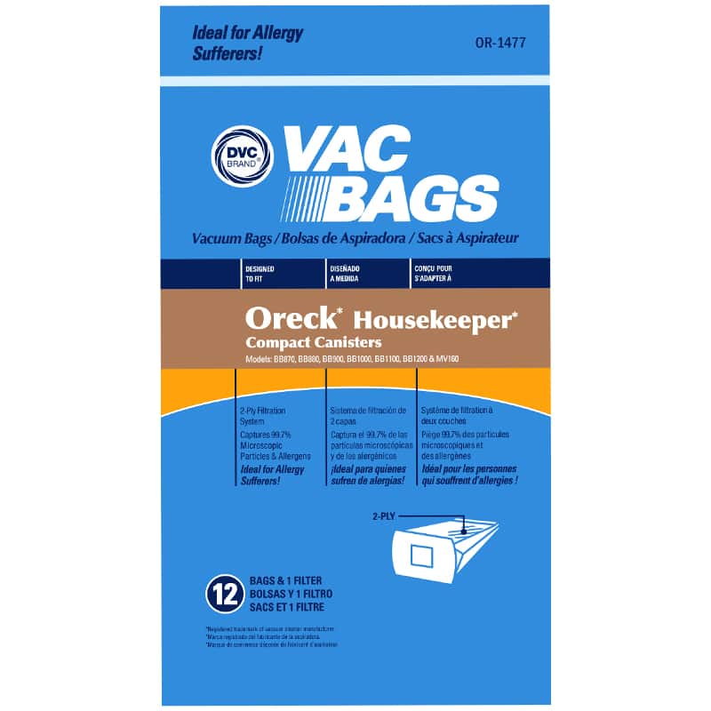 DVC - Oreck Oreck Vacuum Bags Part #OR-1477 45 Pack price history on PriceWatchPro