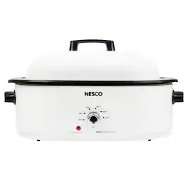 Nesco - 18-Qt 1450-Watt Roaster with Porcelain Cookwell - White