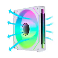 Front. Lian Li - UNI FAN SL-INF 140 REVERSE BLADE - White.