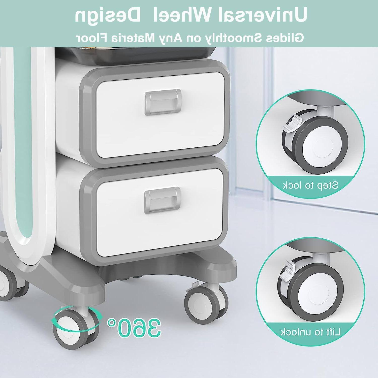 Universal Design Wheel  
Can be used on any smooth floor  
Step 2 lock  
Step 3 unlock  
360°
