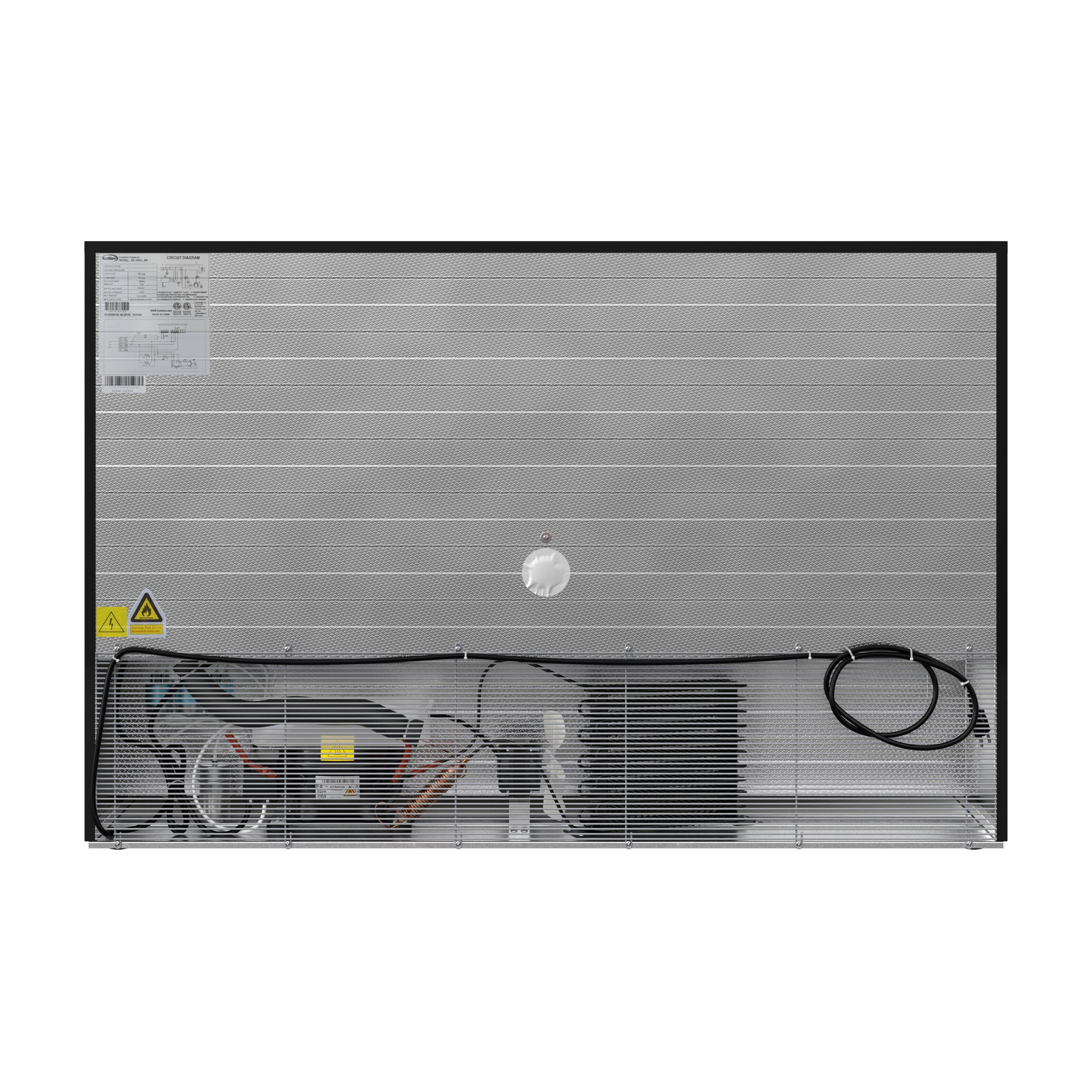 Alt View 7. Koolmore - 53 in. Three-Door Back Bar Refrigerator - 11.3 Cu Ft. BC-3DSL-BK - Black.