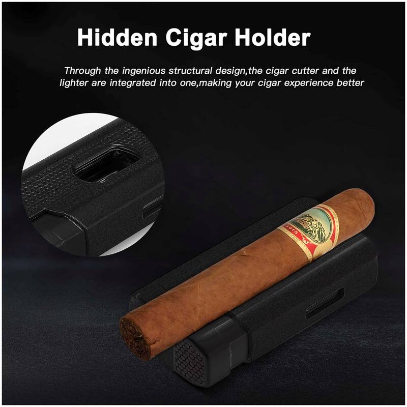 Hidden Cigar Holder

Through the ingenious structural design, the cigar cutter and the lighter are integrated into one, making your cigar experience better