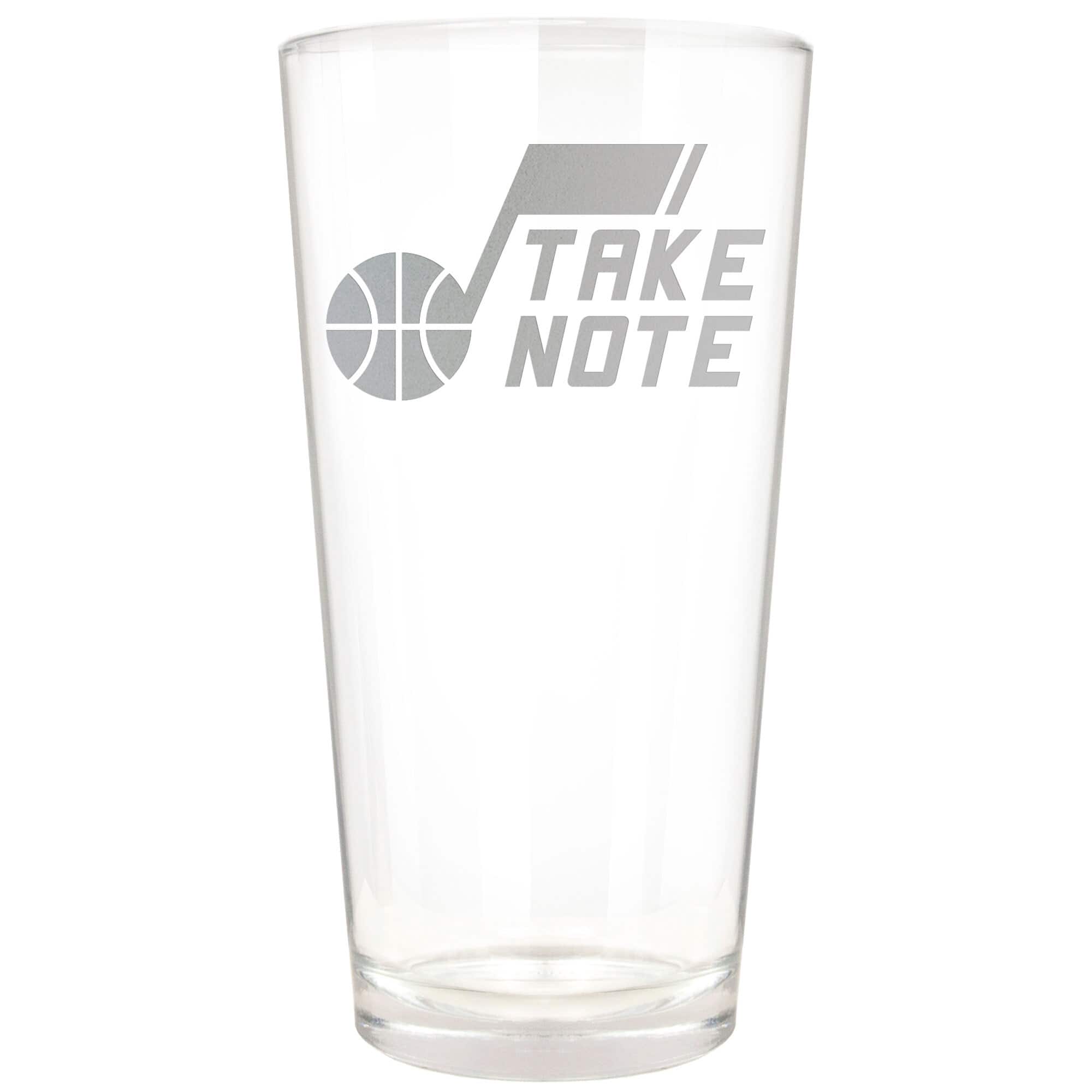 Great American Products - Utah Jazz Etched 16oz. Rally Cry Pint Glass - Multicolor