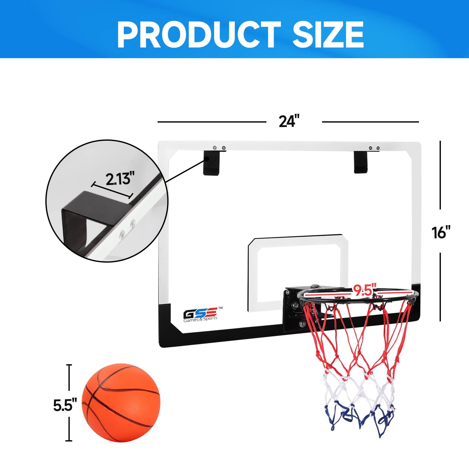 PRODUCT SIZE 24" 2.13" 16" - GSE Games & Sports A Sports 9.5" I 5.5" I