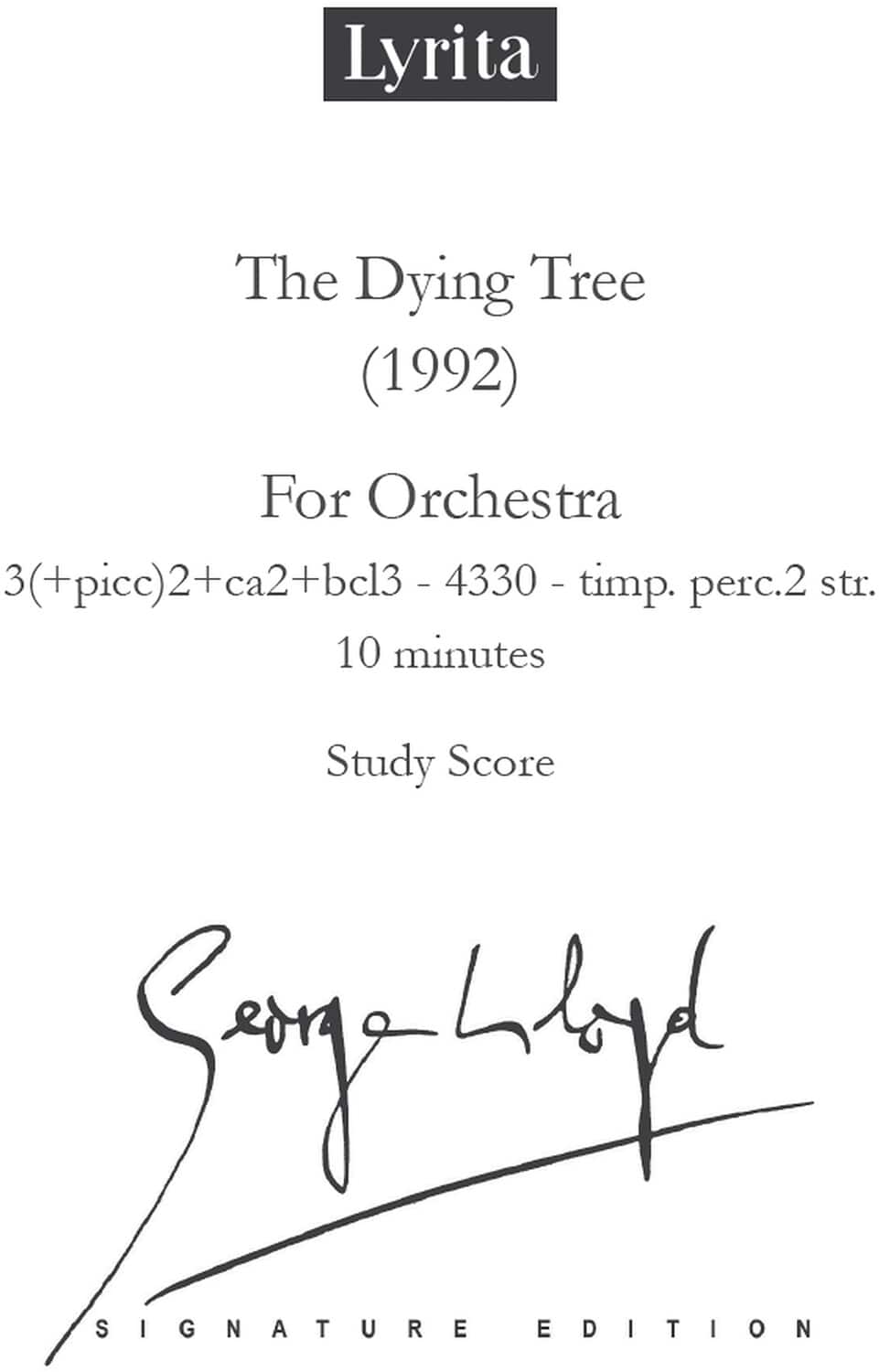 PopMarket - Lloyd: Dying Tree for Orchestra - Study Score - Multicolor price history on PriceWatchPro