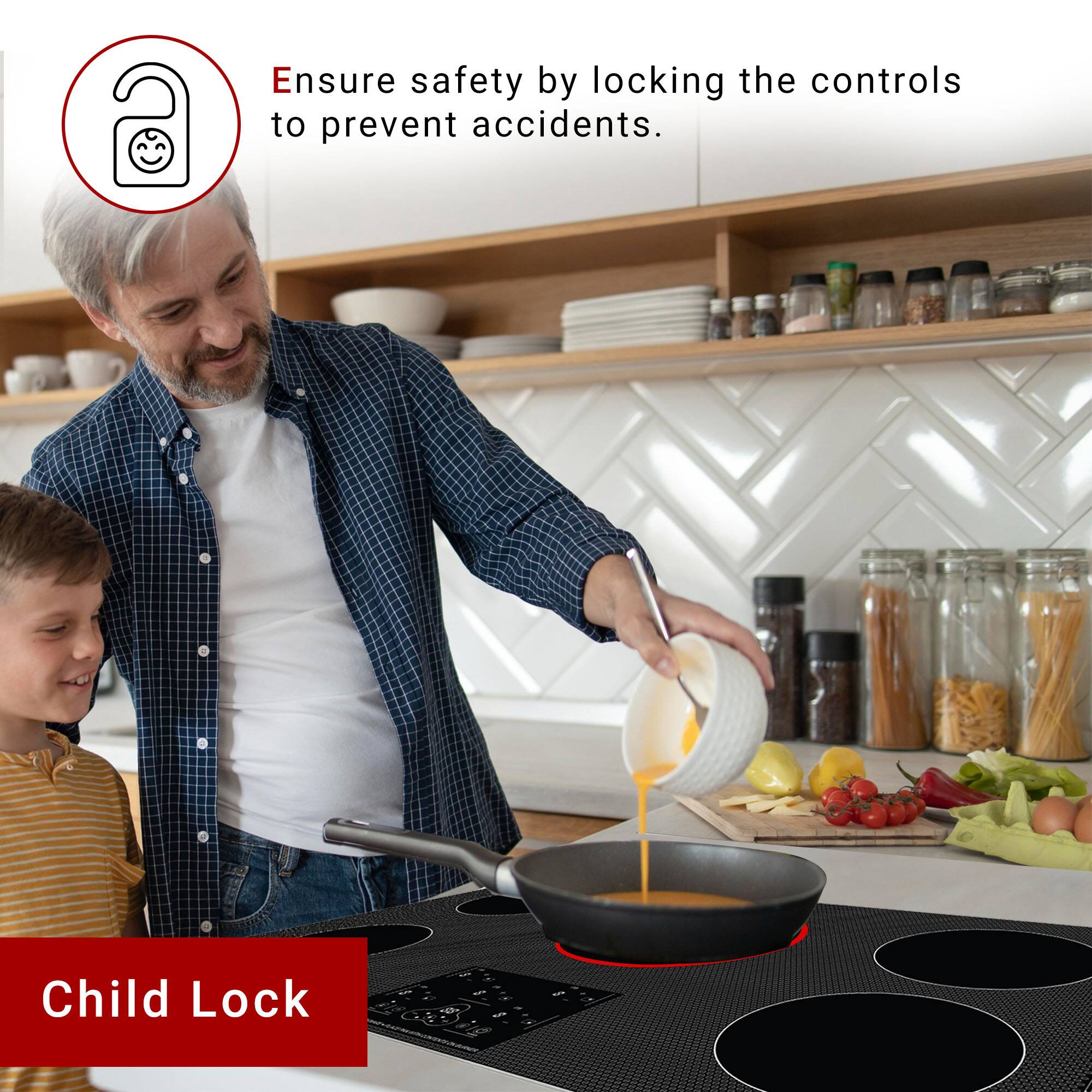 Ensure safety by locking the controls to prevent accidents.

Child Lock