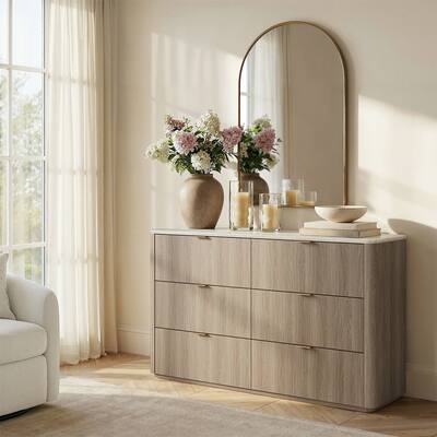 buy modern dresser Rebecca 6-Drawer Solid Wood Modern Dresser