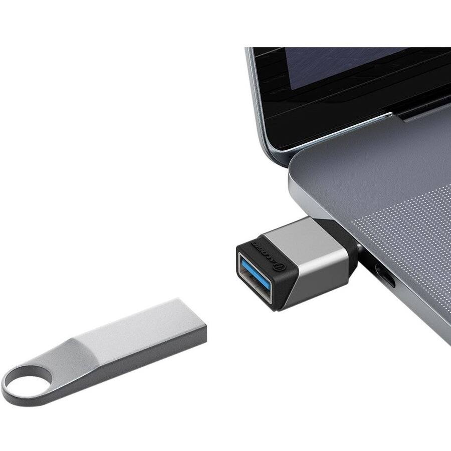 Alt View 2. Alogic - Alogic Ultra Mini USB-C to USB-A Adapter -Space Grey - 1 x Type A USB 3.1 (Gen 1) USB Female - 1 x Type C USB 3.1 (Gen - Space Gray.