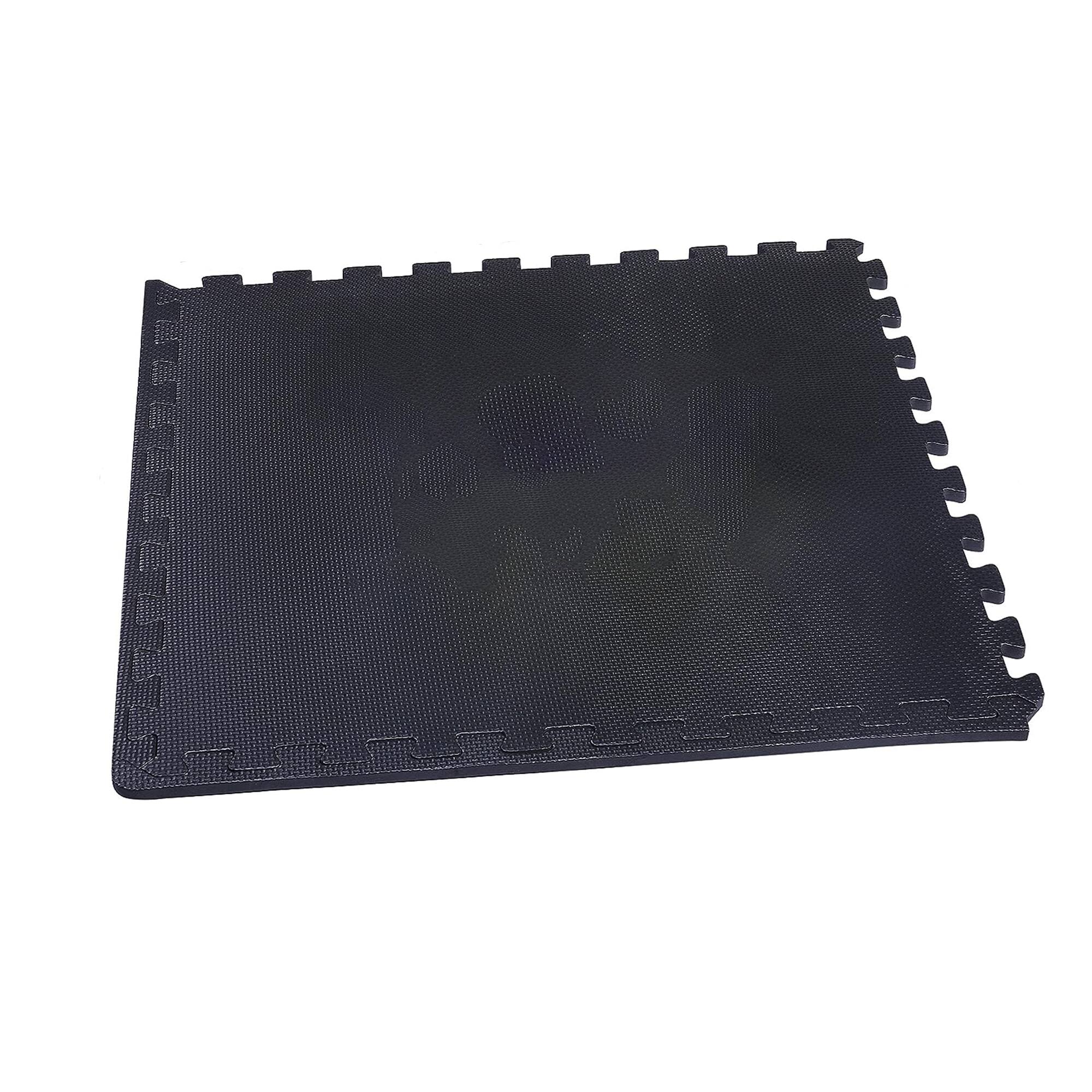 Alt View 5. BalanceFrom Fitness - BalanceFrom Fitness 72 Sq Ft Interlocking EVA Foam Exercise Mat Tiles, Black - Black.