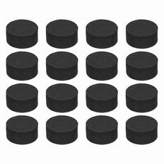 Front. Unique Bargains - 16pcs Single Sided Speaker Isolation Feet Pads, 30x15mm Non Slip Foam Shock Absorption Pad for Amplifier - Black.