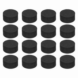 Unique Bargains - 16pcs Single Sided Speaker Isolation Feet Pads, 30x15mm Non Slip Foam Shock Absorption Pad for Amplifier - Black