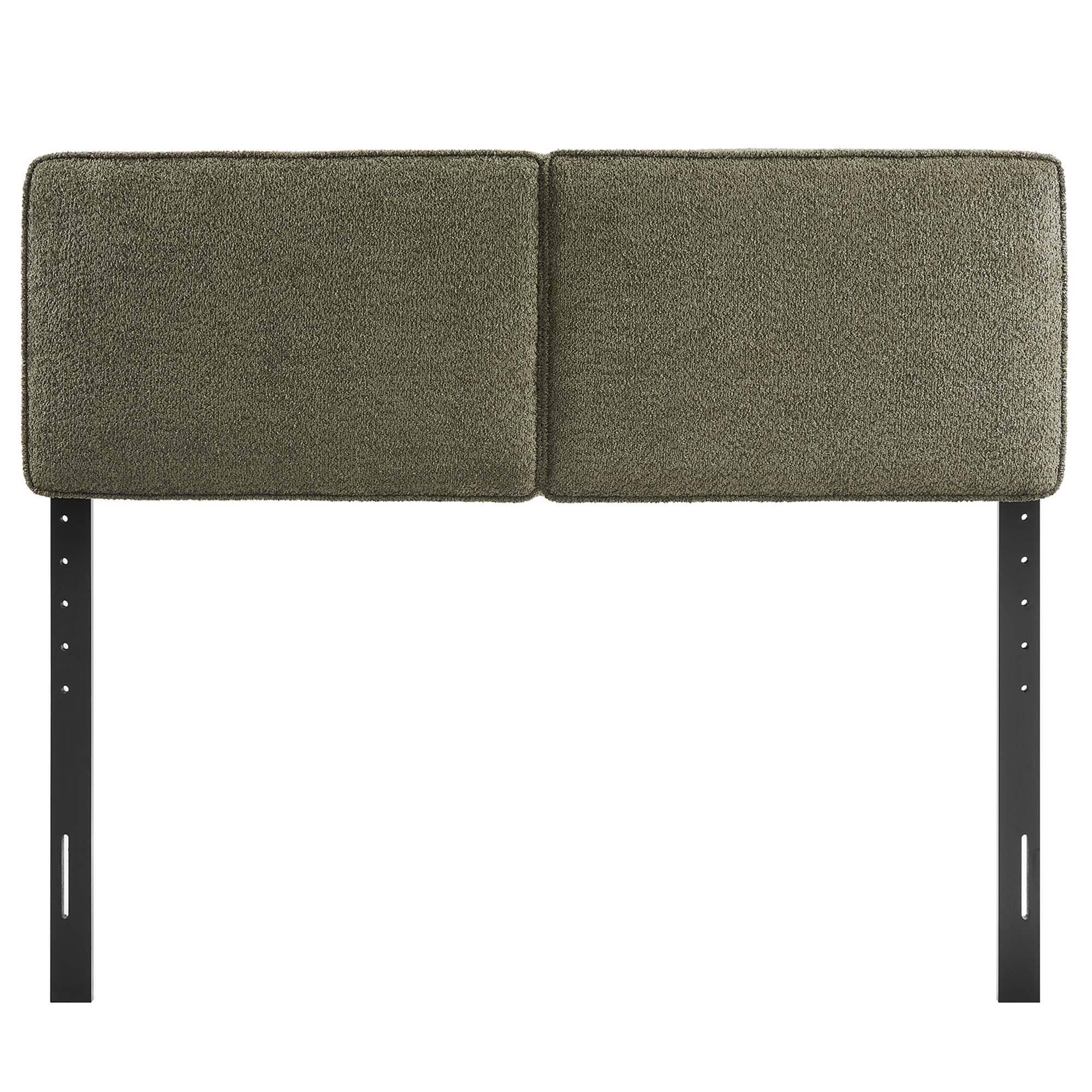 Back. Modway - Lindee Boucle Fabric Full Headboard by Modway - Green.