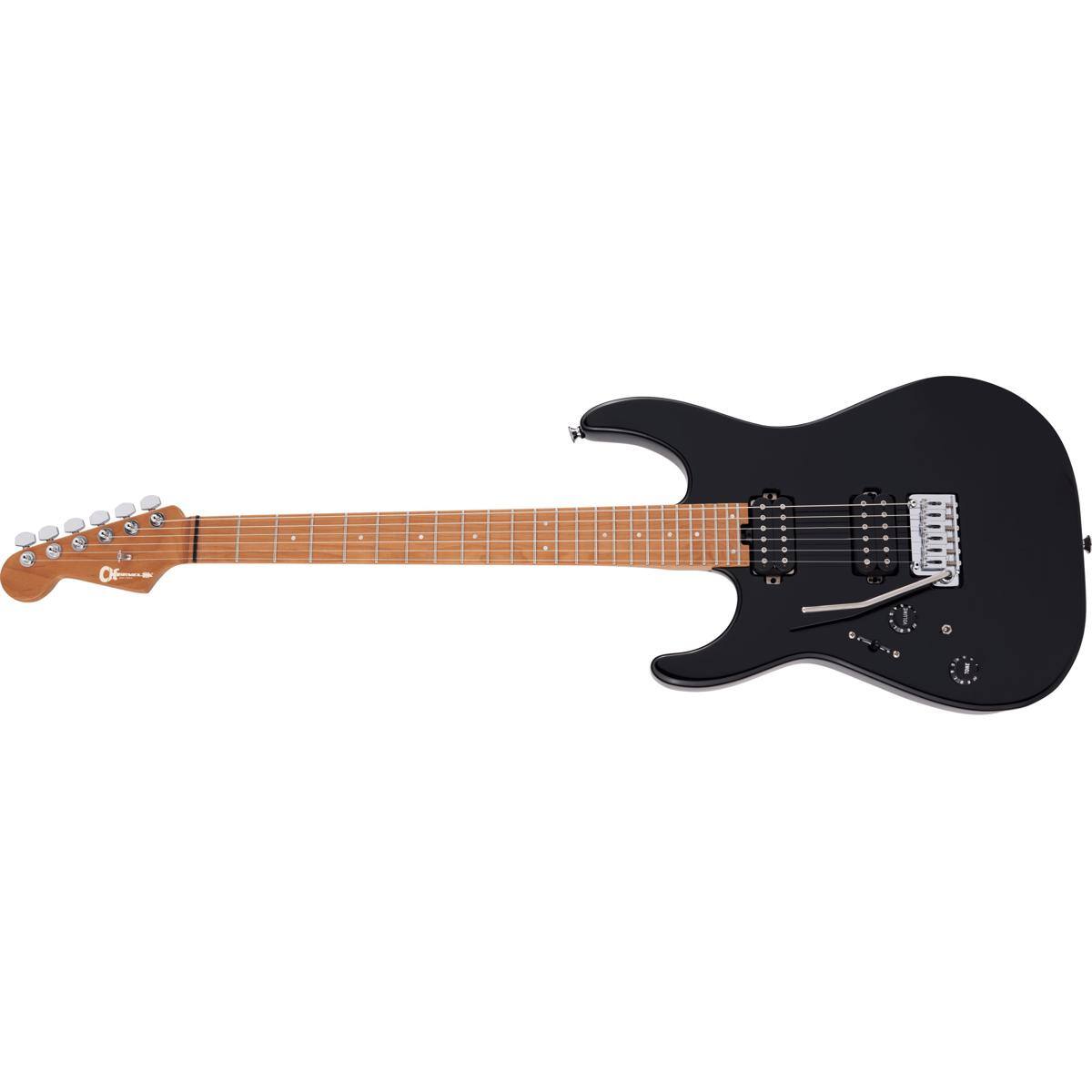 Alt View 2. Charvel - Charvel Pro-Mod DK24 HSH 2PT CM Electric Guitar - Gloss Black, Left-Handed.