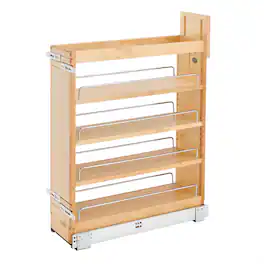 Rev-A-Shelf - 7.25'' Pullout Kitchen Cabinet Organizer Soft-close, 448-BCSC-6C - Light Brown
