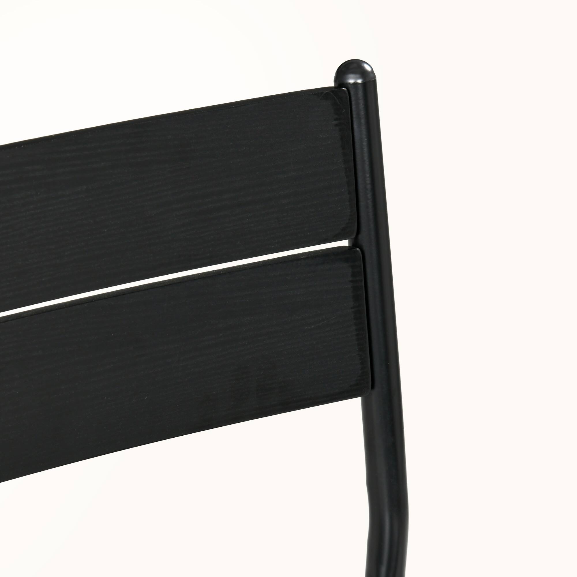 Alt View 8. Homcom - 3 Piece Dining Table Set for 2, Modern Kitchen Table and Chair, for Breakfast Nook, Small Space, Apartment, Space Saving - Black.