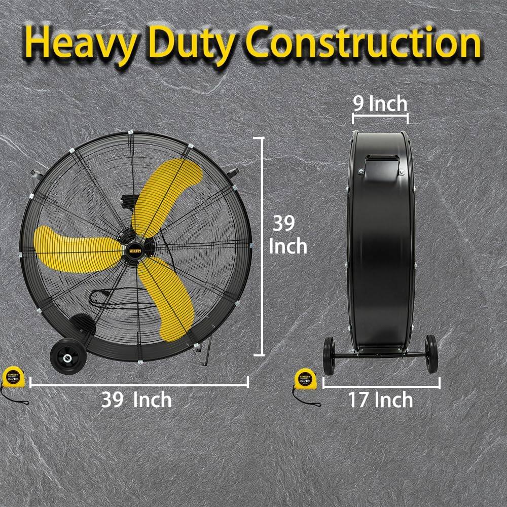Heavy Duty Construction  
9 Inch  
39 Inch x 39 Inch  
17 Inch