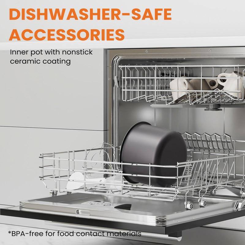 DISHWASHER-SAFE ACCESSORIES
Inner pot with nonstick ceramic coating
*BPA-free for food contact materials