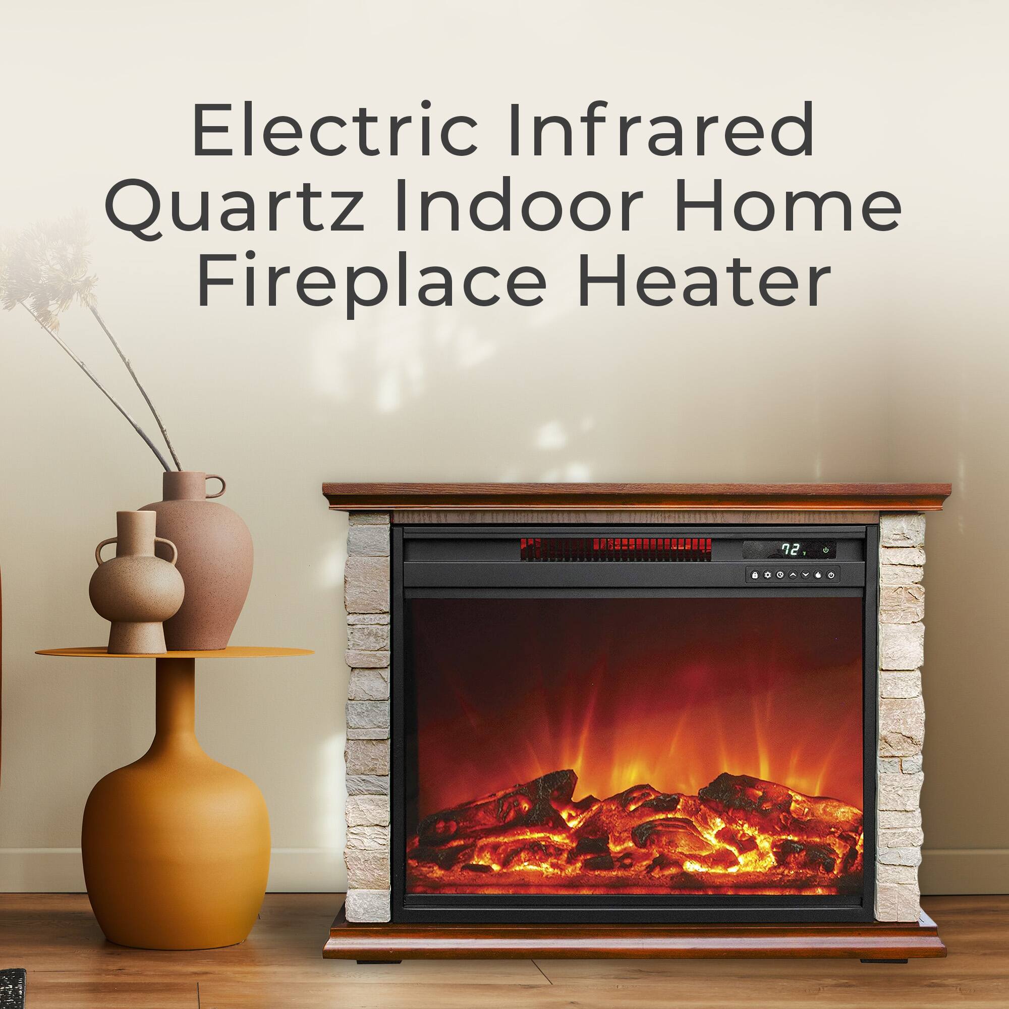 Electric Infrared Quartz Indoor Home Fireplace Heater