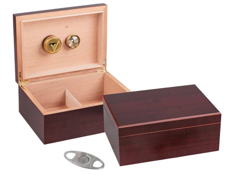 Front. Prestige - THE Executive Cigar Humidors - Rich Cherry Finish.
