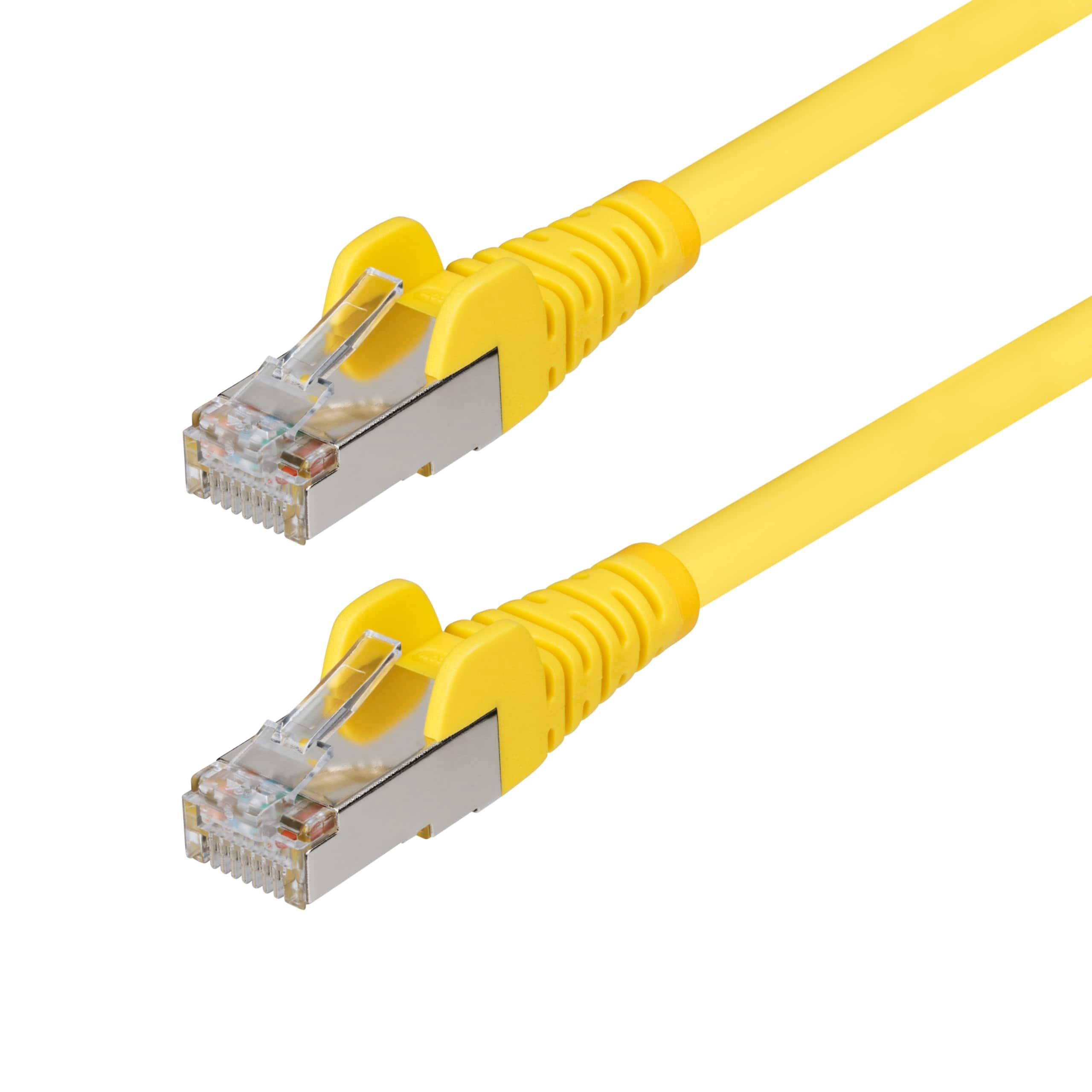 Startech - 6in Yellow CAT6a Ethernet Cable, Snagless RJ45, 10G, 100W PoE, S/FTP, LSZH, 27AWG Pure Copper, 500MHz, Shielded Network