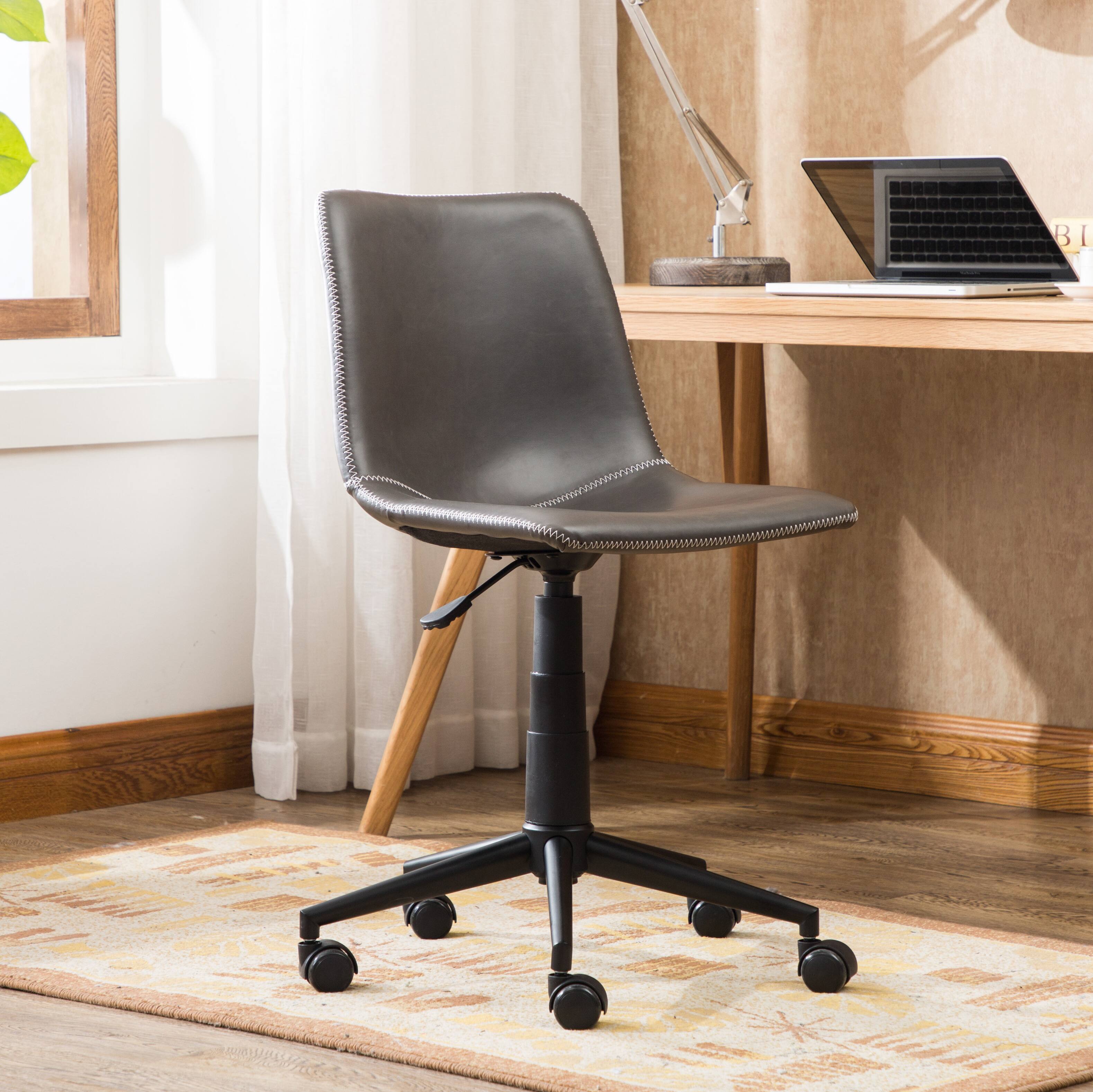 Alt View 1. Spaco - Spaco Faux Leather 360 Swivel Air Lift Office Chair, for Home Office - Gray.