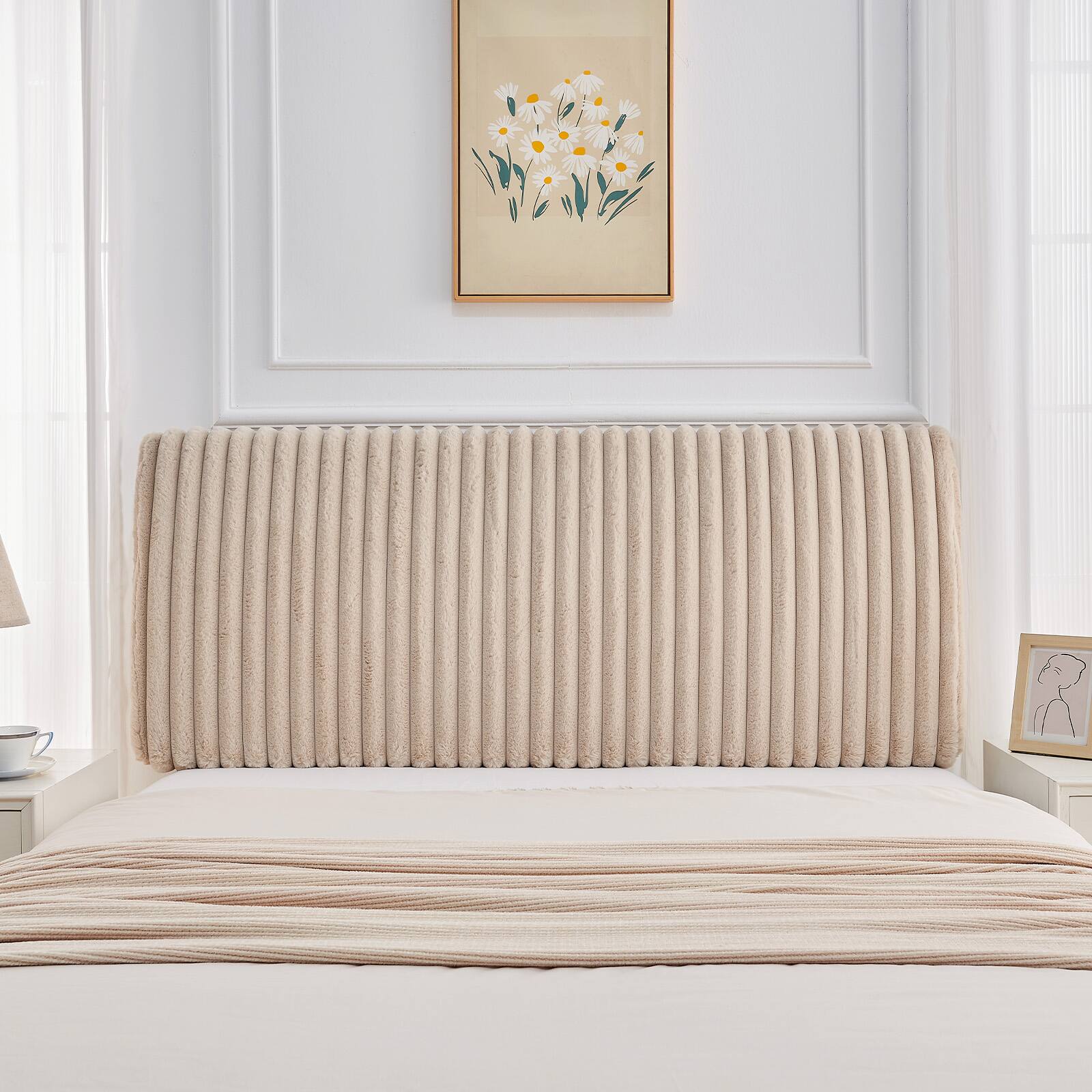Alt View 4. Pinmoco - 6.3 inch Ergonomic Upholstered Soft Headboard Foam Headboard Headboard - Light Camel.