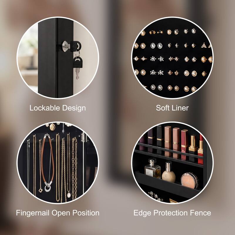 Lockable Design  
Soft Liner  
Fingernail Open Position  
Edge Protection Fence