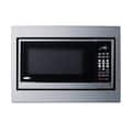 Summit Appliance - 24" Wide Built-In Microwave (Trim Kit Included) - Black/Silver