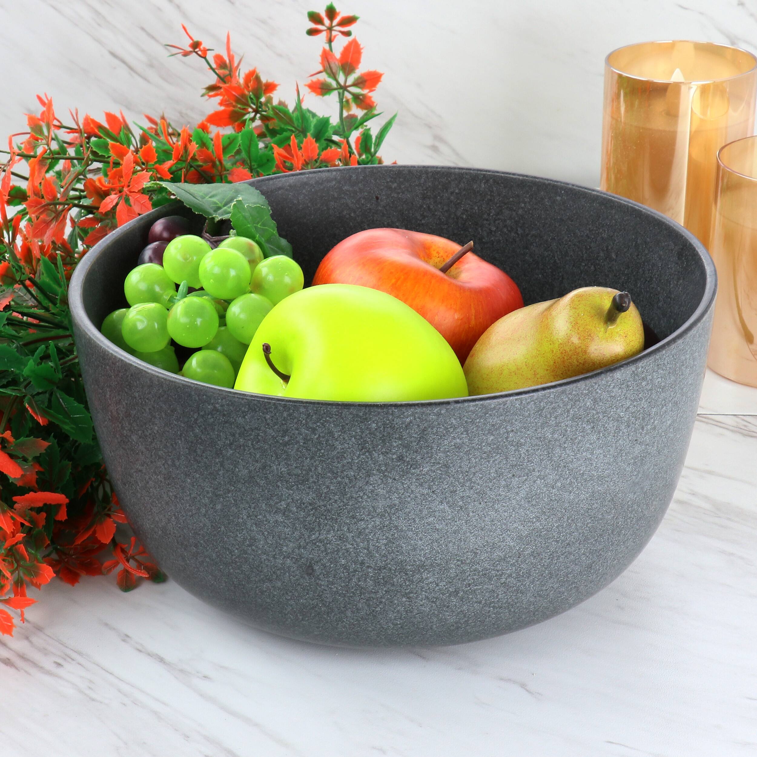 Alt View 3. Gibson - Our Table Landon 9.2 Inch Stoneware Round High Serving Bowl in Truffle - Grey.