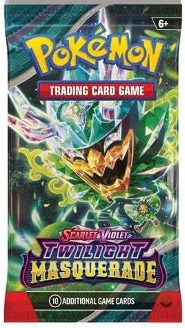 6+ Pokémon Trading Card Game  
Scarlet & Violet  
Twilight Masquerade  
10 Additional Game Cards