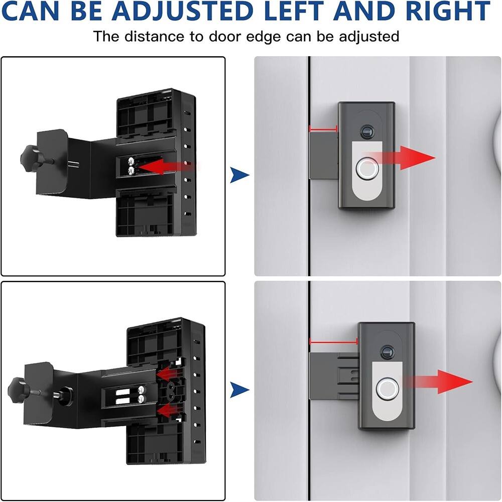 CAN BE ADJUSTED LEFT AND RIGHT  
The distance to door edge can be adjusted