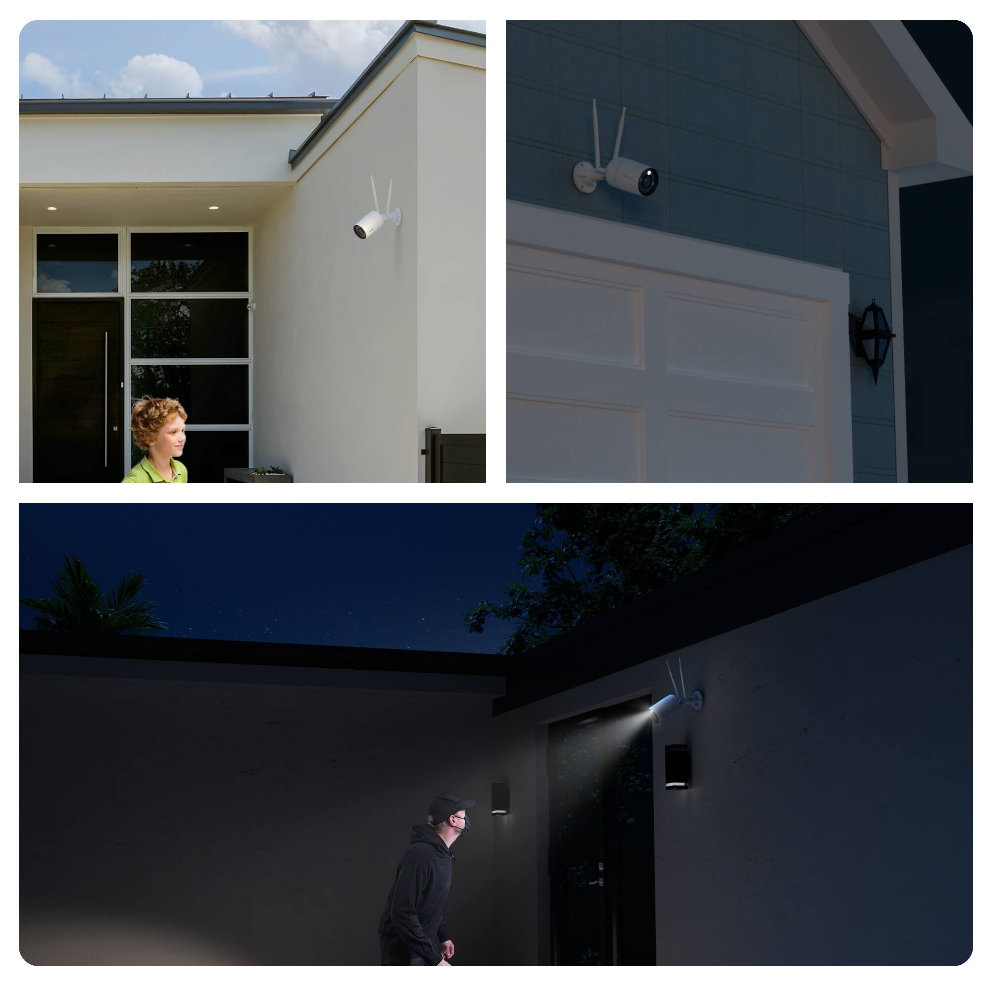 Left. Reolink - Reolink 2Pcs RLC-810WA 4K 8MP WiFi Surveillance Camera IP67 Color Night 2-Way Audio Smart Detection Playback Timelapse - White.