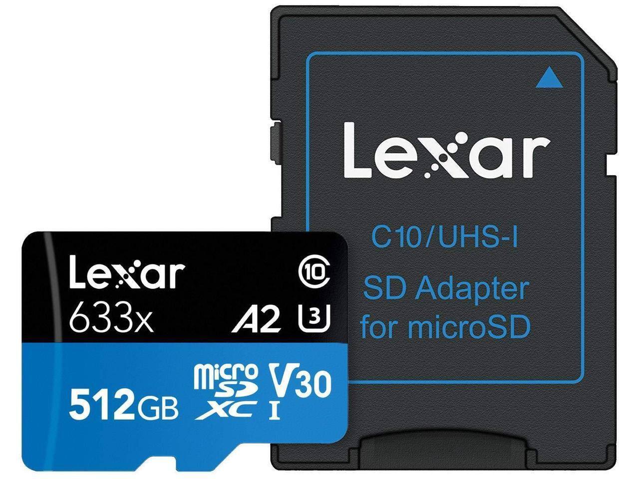Lexar C10/UHS-I 633x A2 3 for microSD V30 512GB XC I
