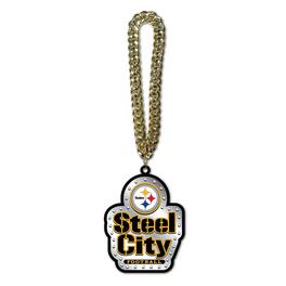 MOJO - Pittsburgh Steelers Slogan Fan Chain Necklace - Black
