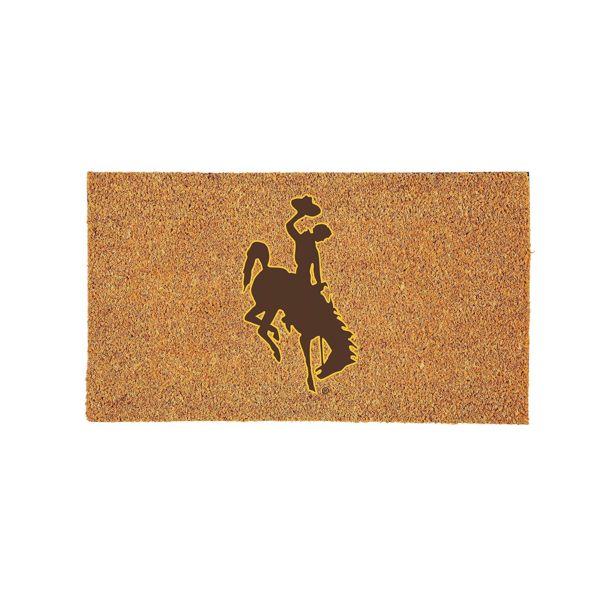 Evergreen Enterprises - Wyoming Cowboys 28" x 16" Team Logo Outdoor Coir Mat - Multicolor