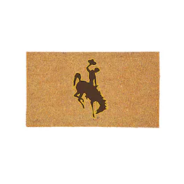 Evergreen Enterprises - Wyoming Cowboys 28" x 16" Team Logo Outdoor Coir Mat - Multicolor