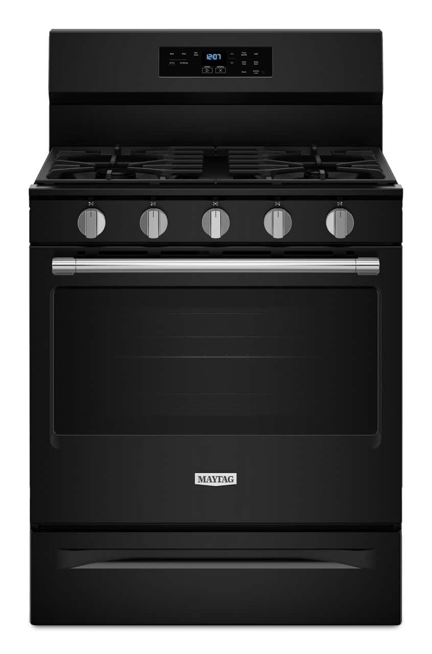 Maytag - 5.0 Cu. Ft. Freestanding Gas Range With No Preheat Air Fry and Air Baking - Black