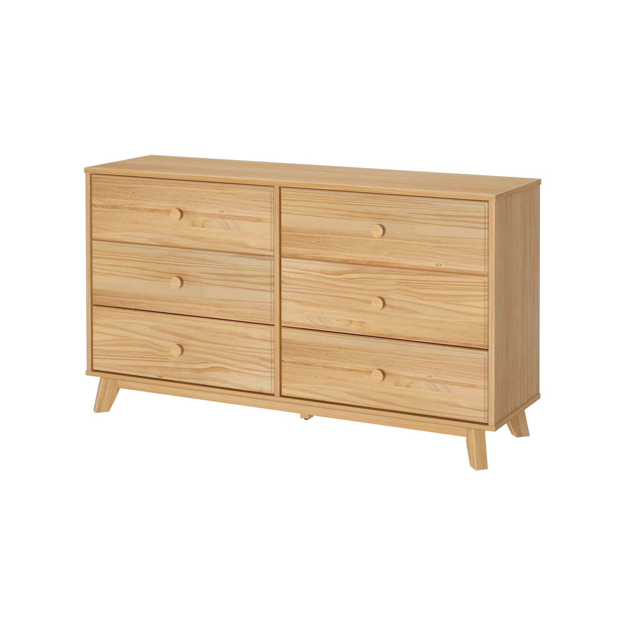 Alt View 2. Plank+Beam - Plank+Beam Classic 6-Drawer Dresser, Natural - Natural.