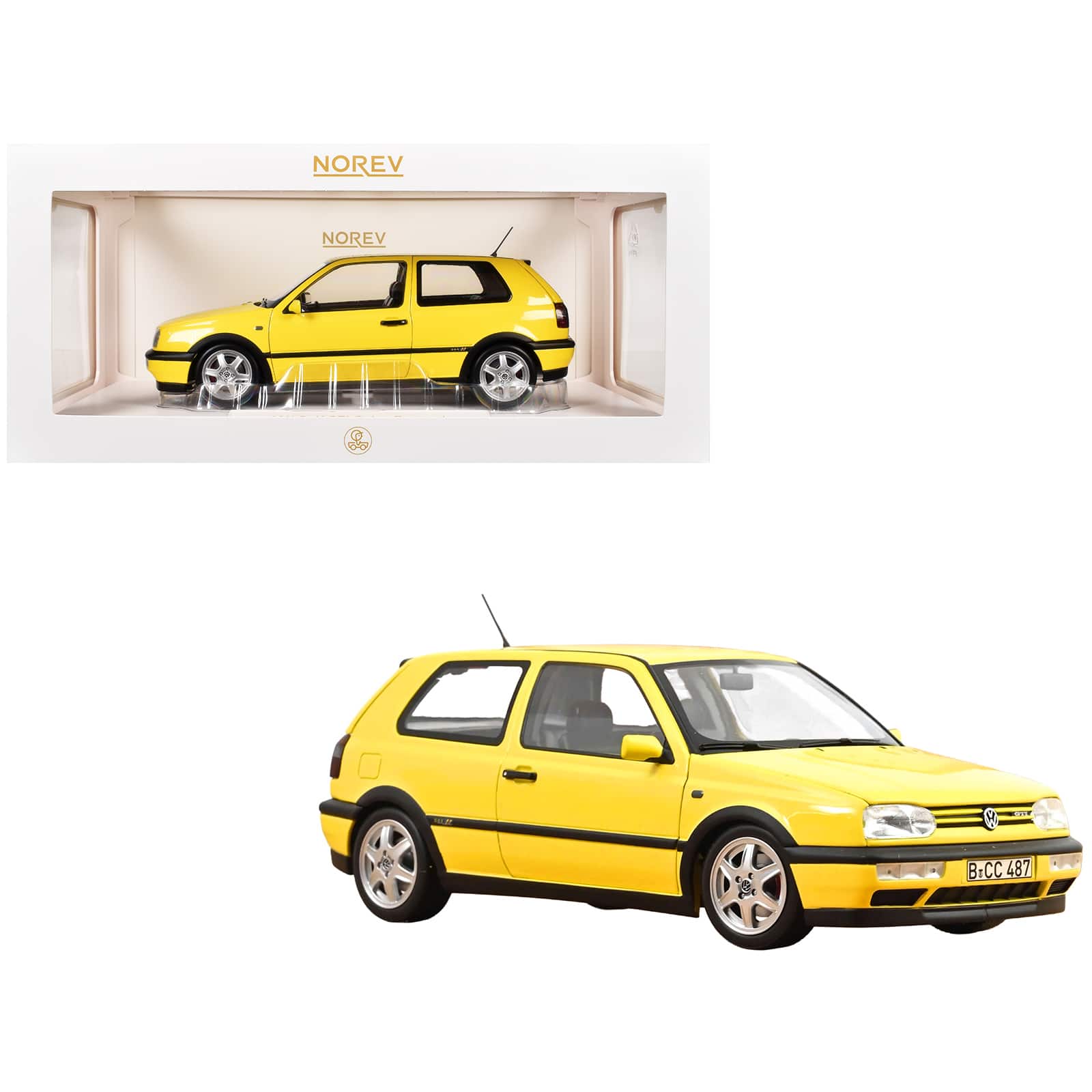 1994 Volkswagen Golf GTI Color Concept Yellow 1/18 Diecast Model Car by Norev price history on PriceWatchPro