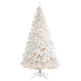 BreeBe - 9' Artificial Christmas Tree with 1860 Bendable - White