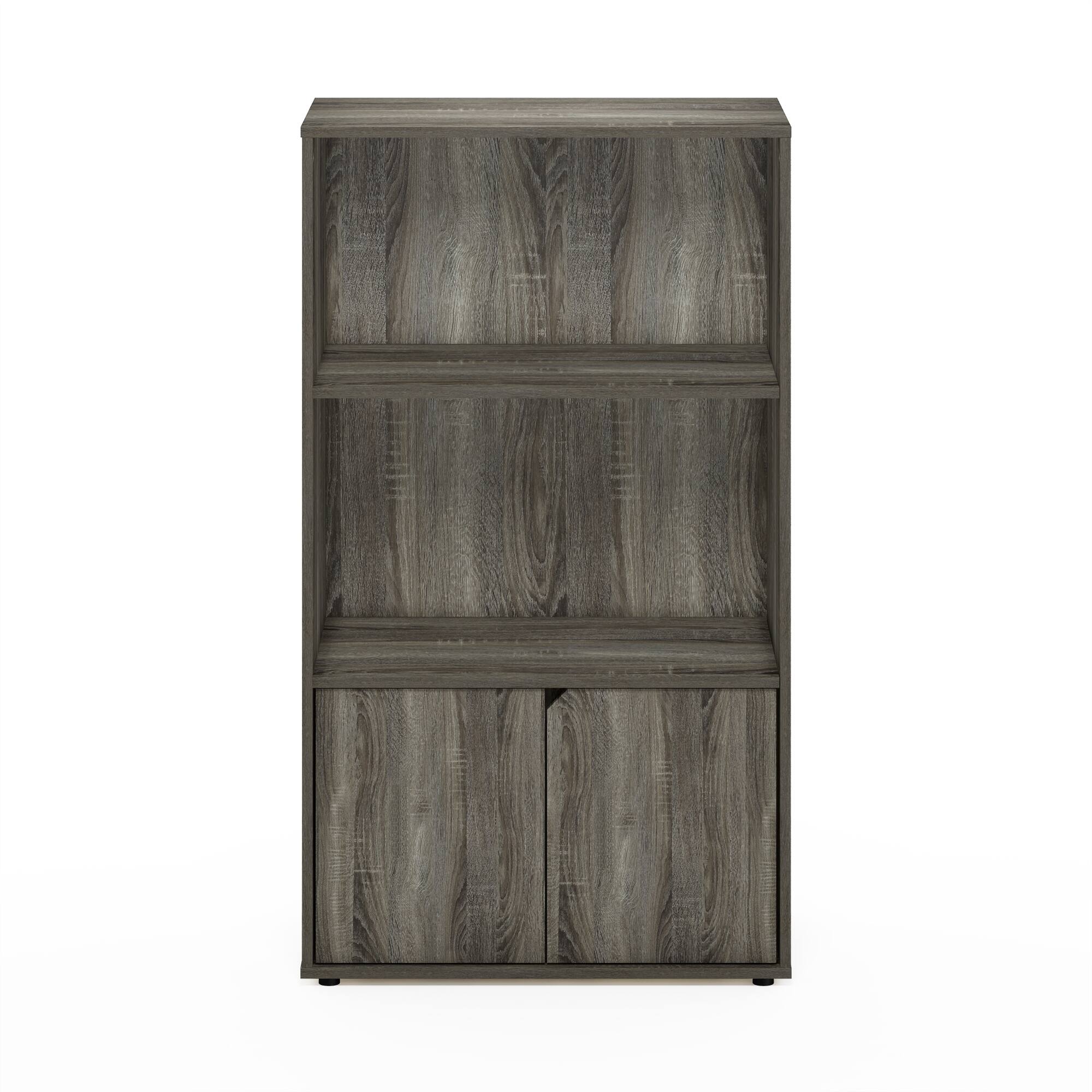 Alt View 2. Furinno - JAYA Kitchen Storage Shelf with Cabinet - French Oak Grey.