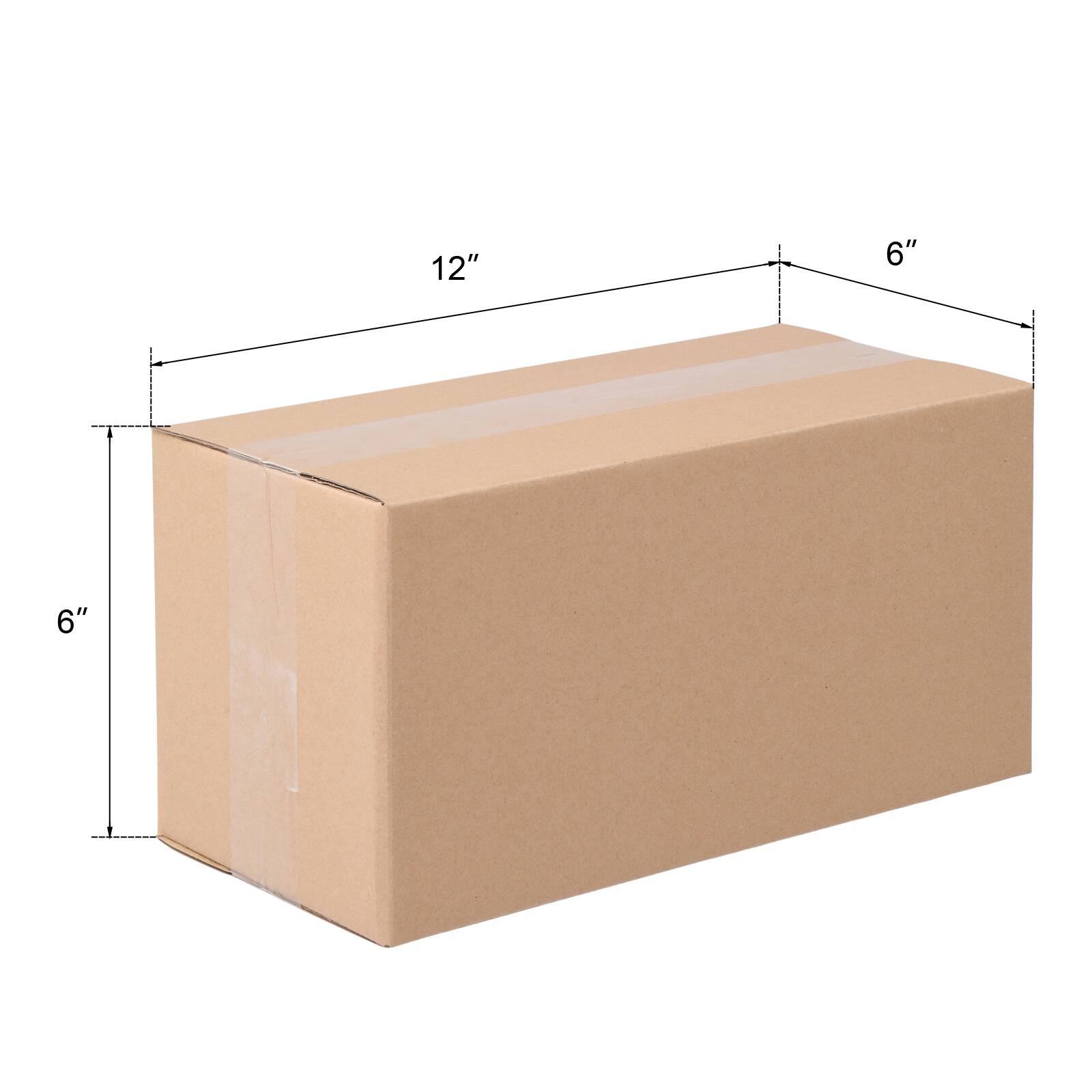 Angle. Winado - 50 12x6x6 Shipping Boxs Packing Mailing Storage Corrugated Box 3 mm Thickness Recyclable Box for USPS, FedEx Shipping.