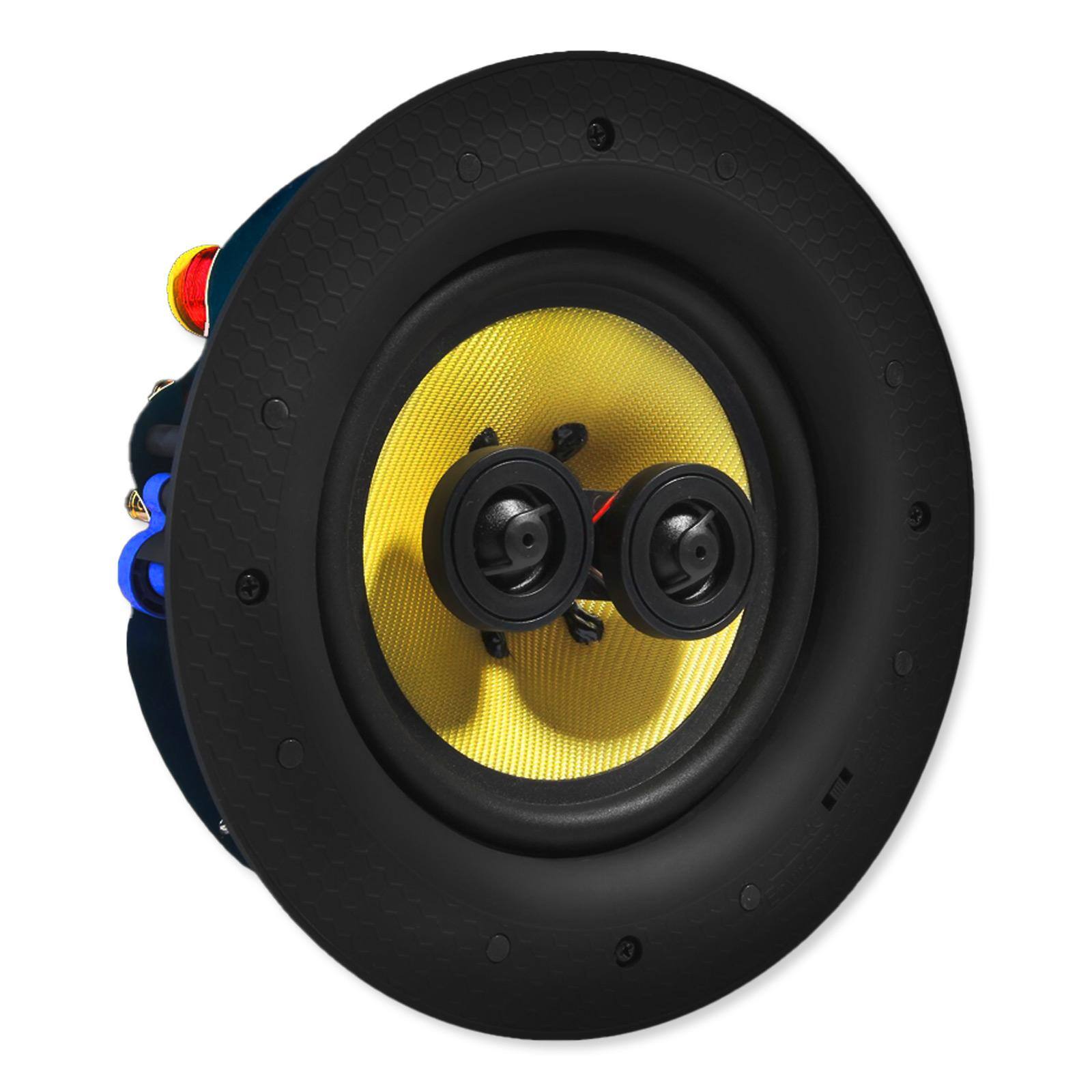 Angle. Lithe Audio - 6.5 In. Stereo Ceiling Speaker - Black.