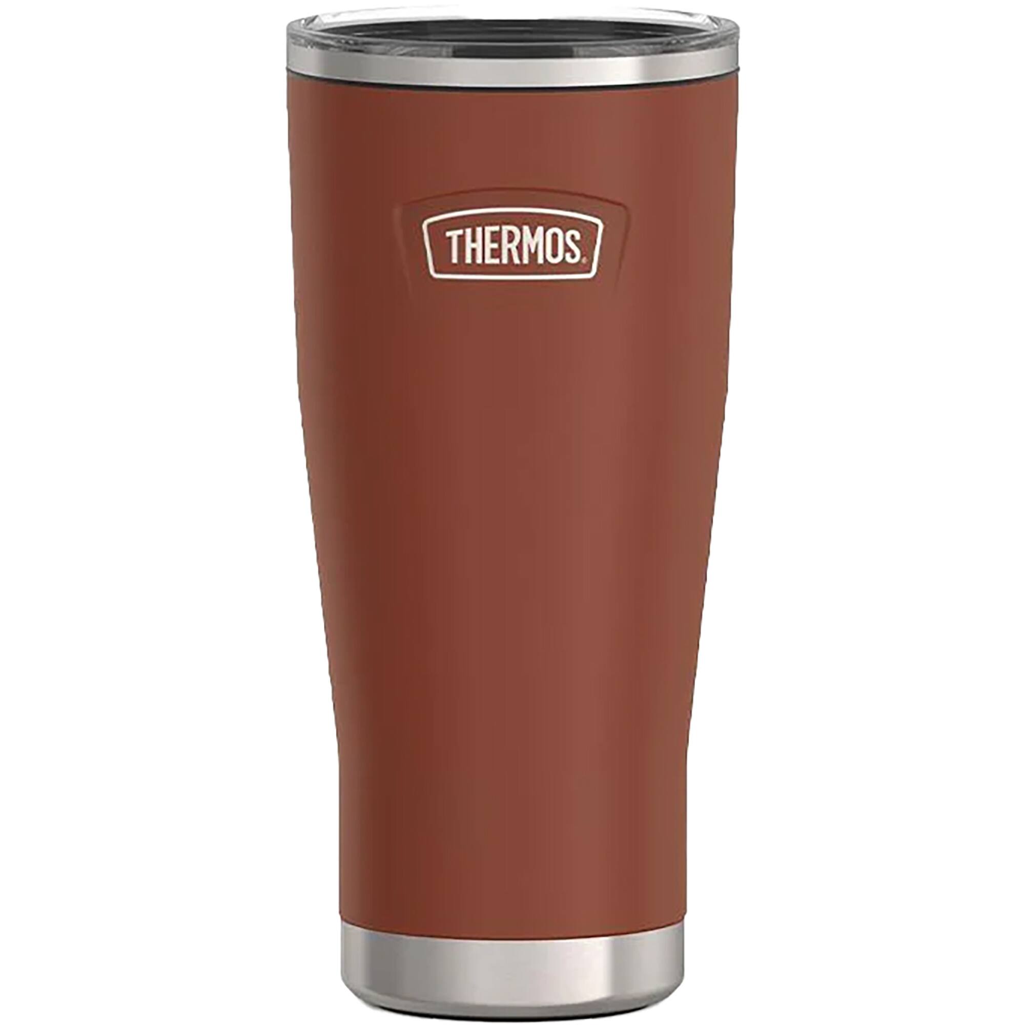 Front. Thermos - Thermos 24. oz Icon Insulated Stainless Steel Tumbler - Saddle - Saddle.